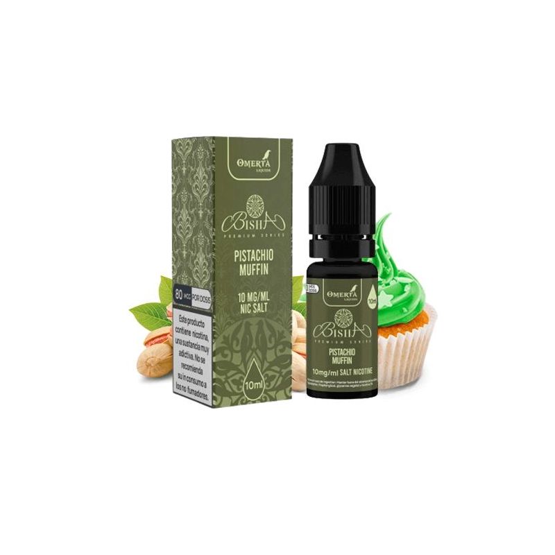 Liquid Omerta Bisha Salts - Pistachio Muffin 20mg 10ml | Bigvapoteur