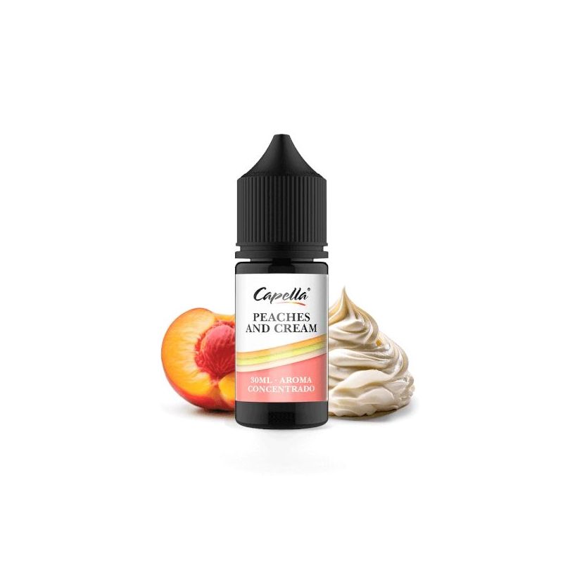 Arôme Capella - Pêches et Crème 30ml | Bigvapoteur