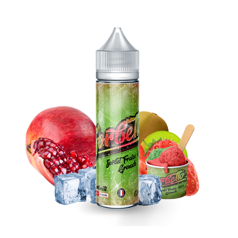 Premix Sorbetto - Sorbet Fraise Kiwi Grenade 50/75ml | BigVapoteur