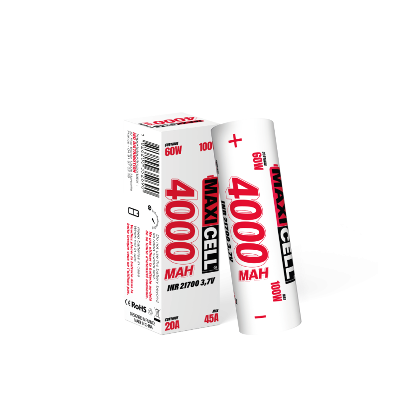 Battery Maxicell - 4000 mAh INR 21700 - 45 A | BigVapoteur