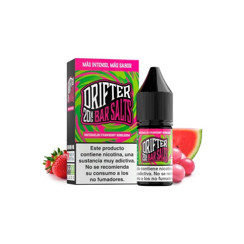 Liquid Drifter Bar Salts Watermelon Strawberry Bubblegum 20mg 10ml | BigVapoteur