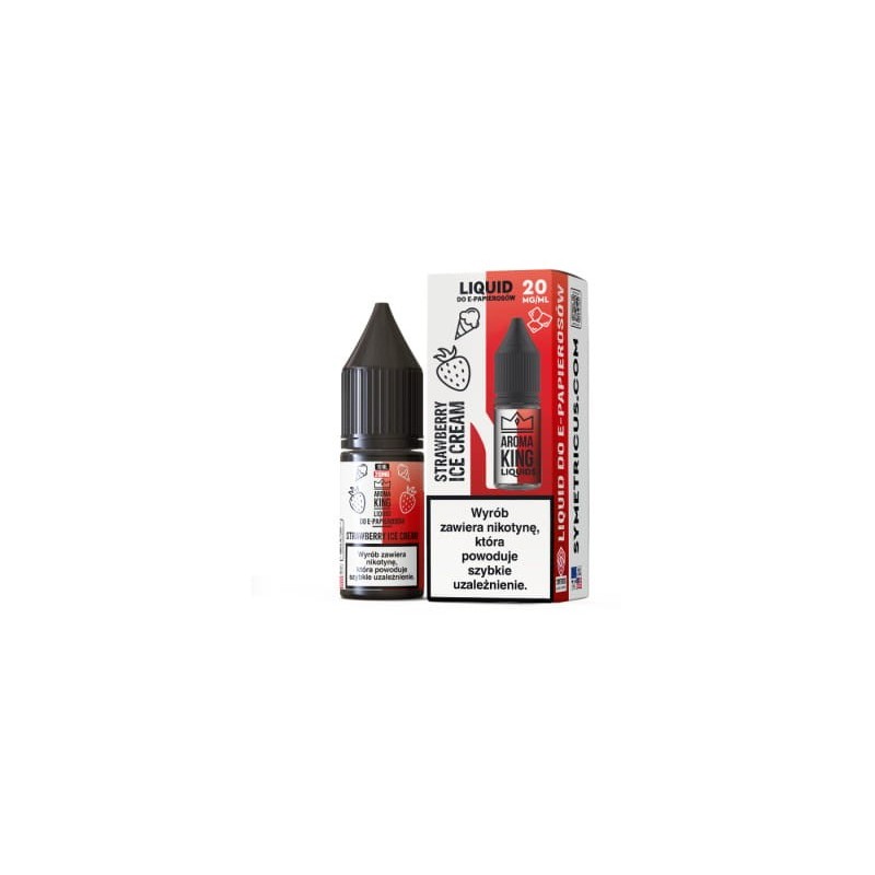 Aroma King Salt E-liquid - Strawberry Ice Cream 20mg 10ml | BigVapoteur