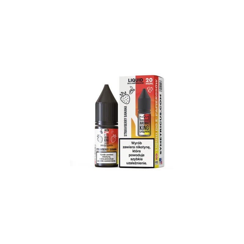 Aroma King Salt E-liquid - Strawberry Banana 20mg 10ml | BigVapoteur