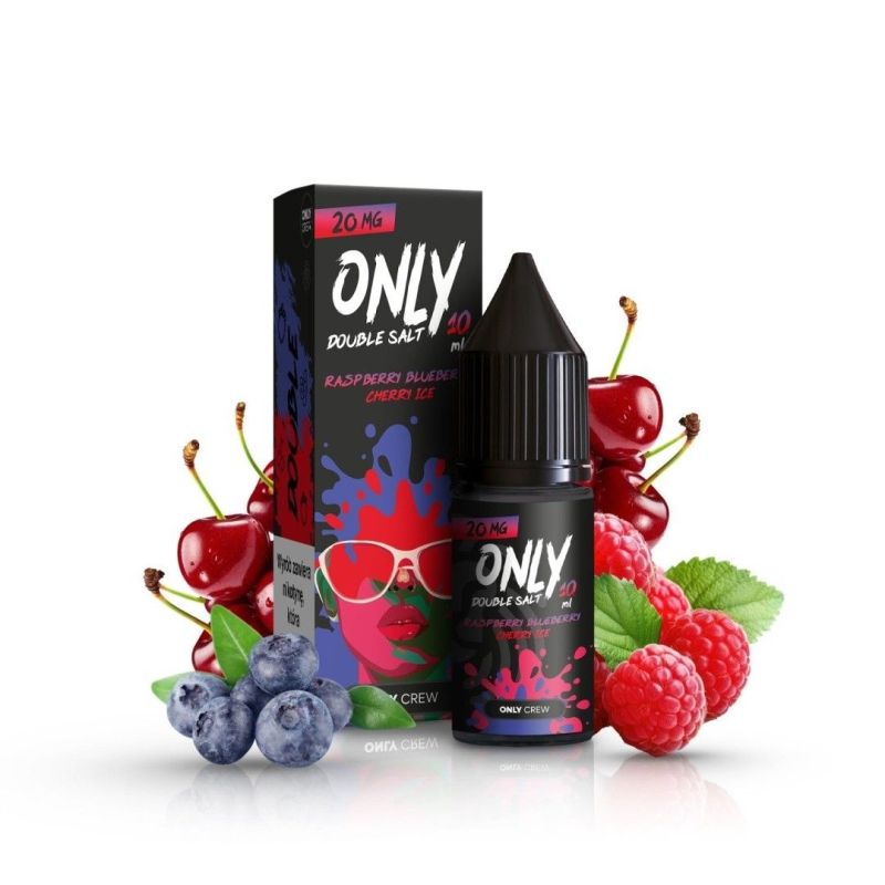 Liquid Only Double Salt – Raspberry Blueberry Cherry Ice 20mg 10ml | BigVapoteur