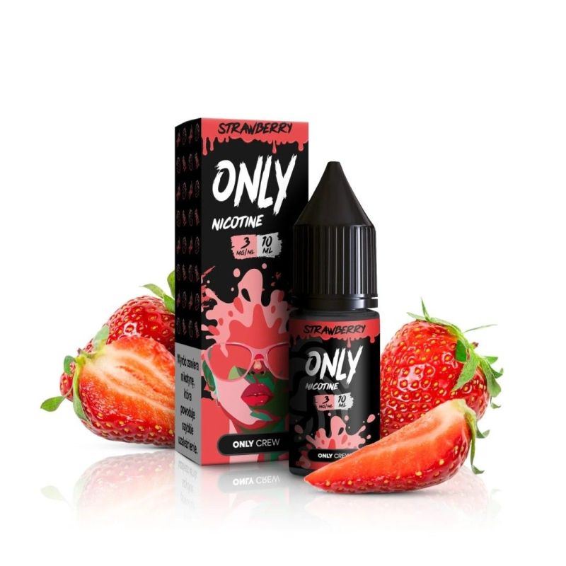 Only Nicotine E-liquid - Strawberry 3mg 10ml | BigVapoteur
