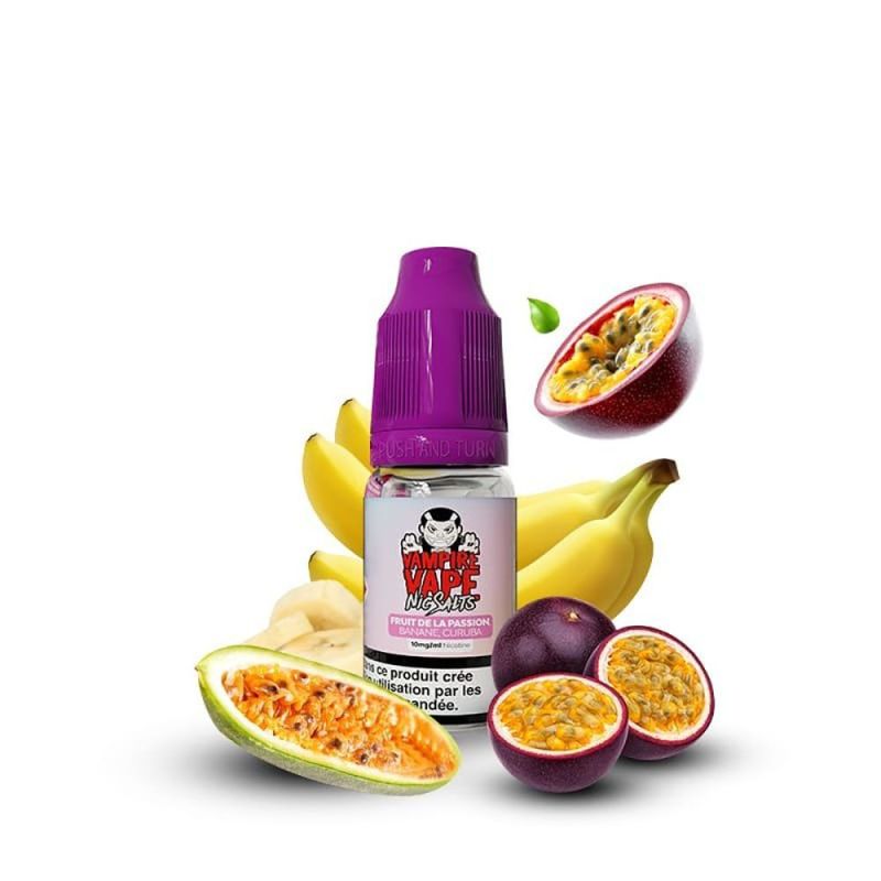 E-liquide Vampire Vape NicSalts - Passionfruit Splash (Fruit de la passion Banane Curuba) 20mg 10ml | BigVapoteur