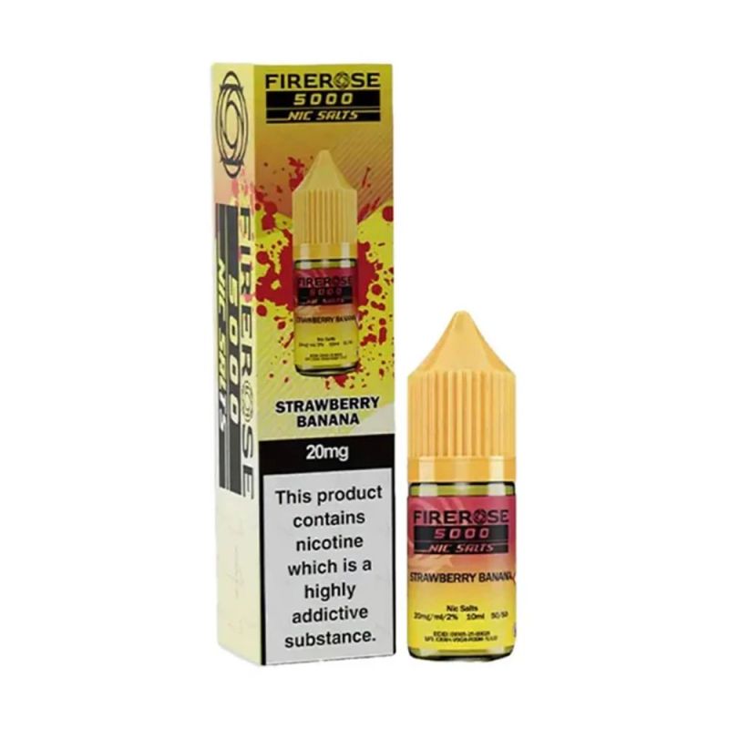 E-liquide FireRose 5000 Sels de Nicotine - Fraise Banane 20mg 10ml | BigVapoteur