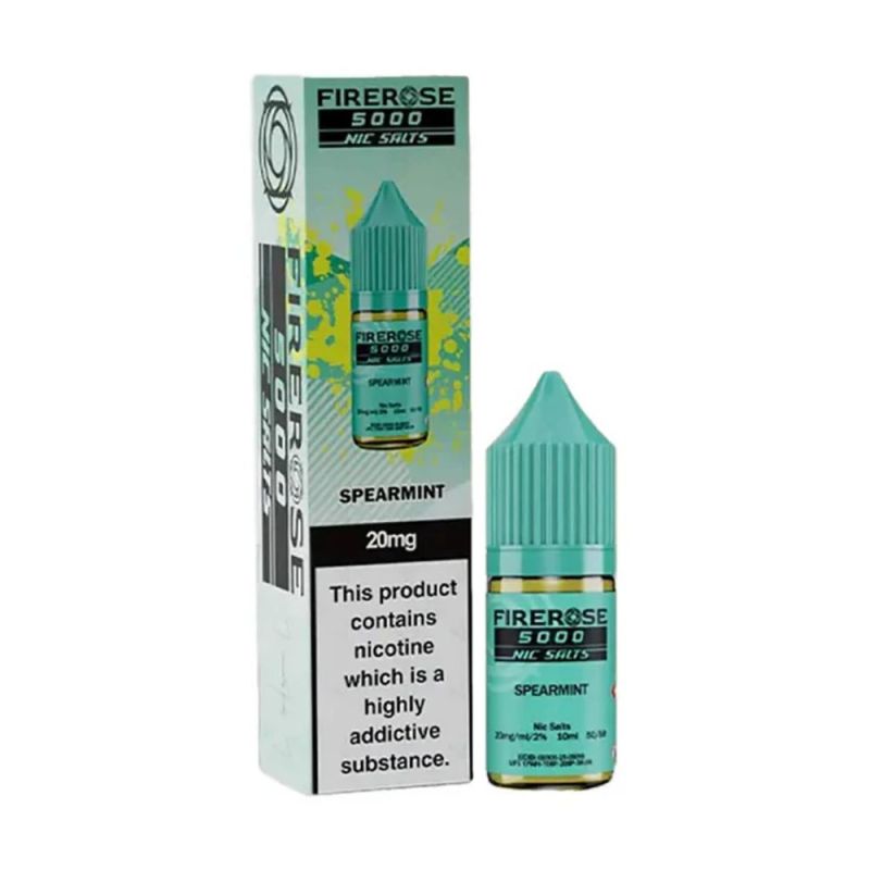 Liquid FireRose 5000 Nic Salts - Spearmint 20mg 10ml | BigVapoteur