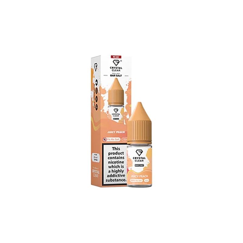 E-liquid Crystal Clear Salts - Juicy Peach 20mg 10ml | BigVapoteur