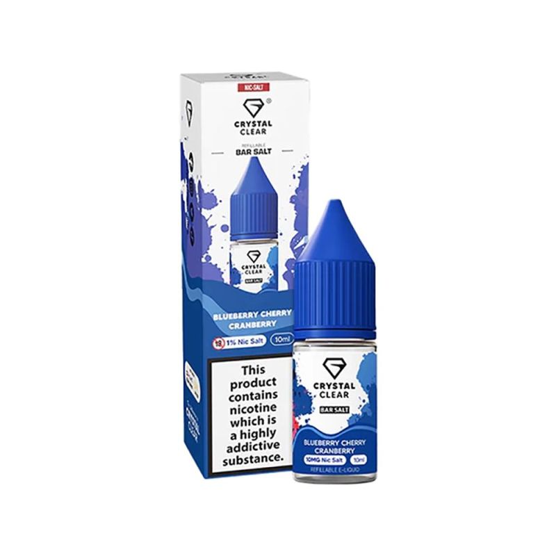 E-liquid Crystal Clear Salts - Blueberry Cherry Cranberry 20mg 10ml | BigVapoteur