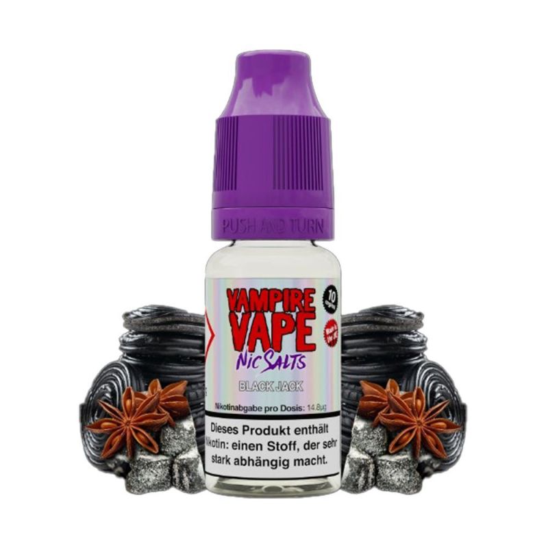 E-liquide Vampire Vape NicSalts - Black Jack 10mg 10ml | BigVapoteur