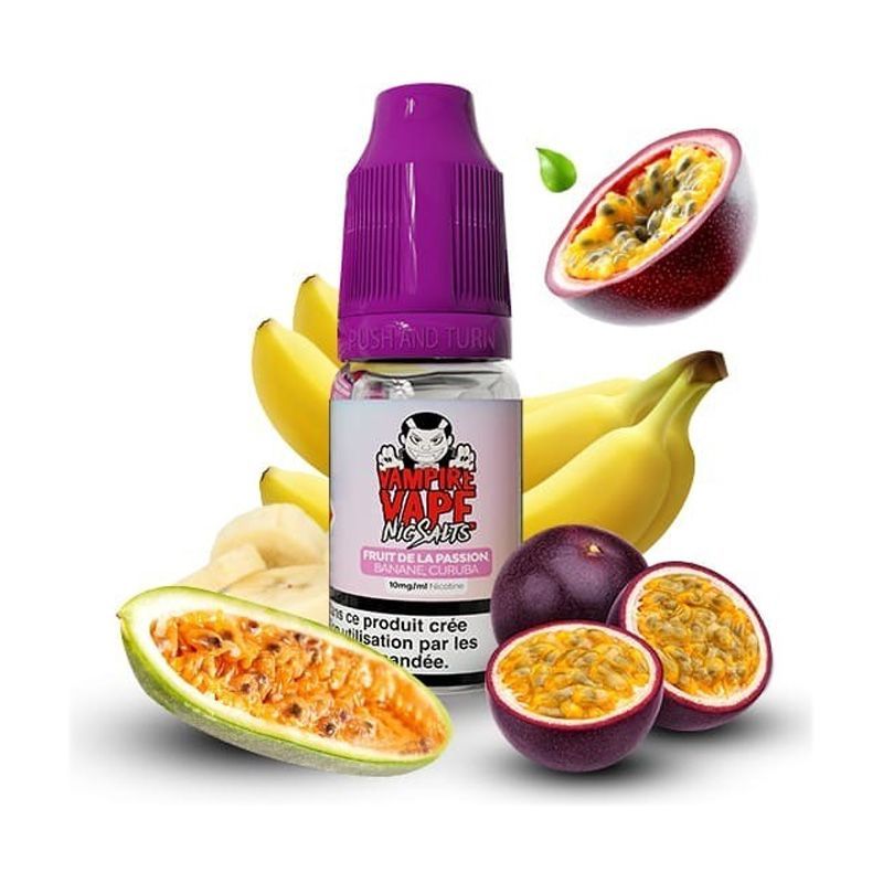 Liquid Vampire Vape NicSalts - Passionfruit Splash (Fruit de la passion Banane Curuba) 10mg 10ml | BigVapoteur
