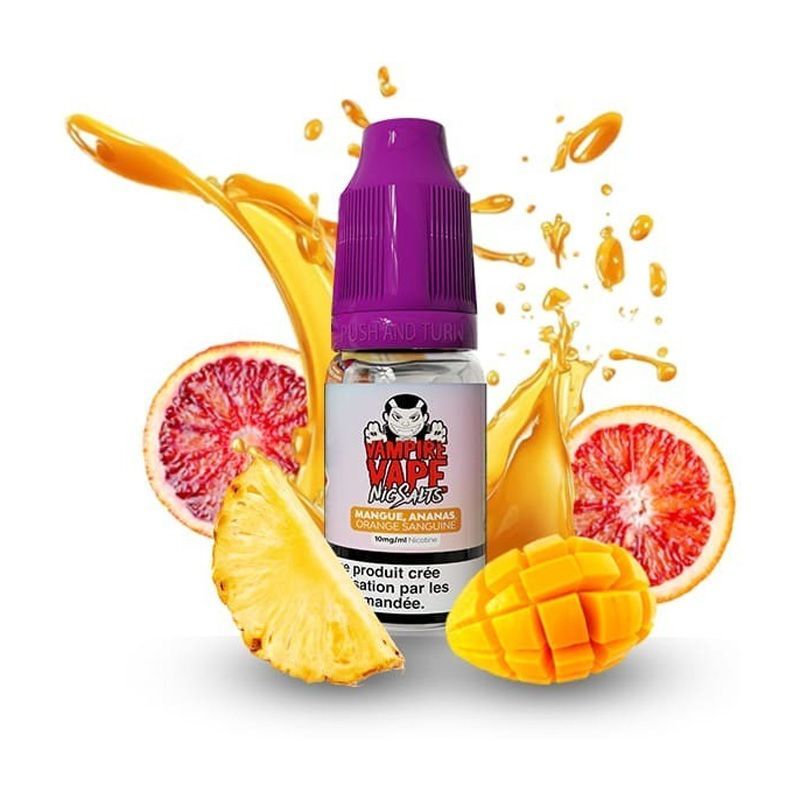 Liquid Vampire Vape NicSalts - Mango Paradise (Mangue Ananas Orange Sanguine) 10mg 10ml | BigVapoteur