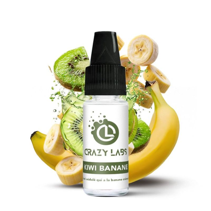 E-liquide Crazy Labs - Kiwi Banane 12mg 10ml | BigVapoteur