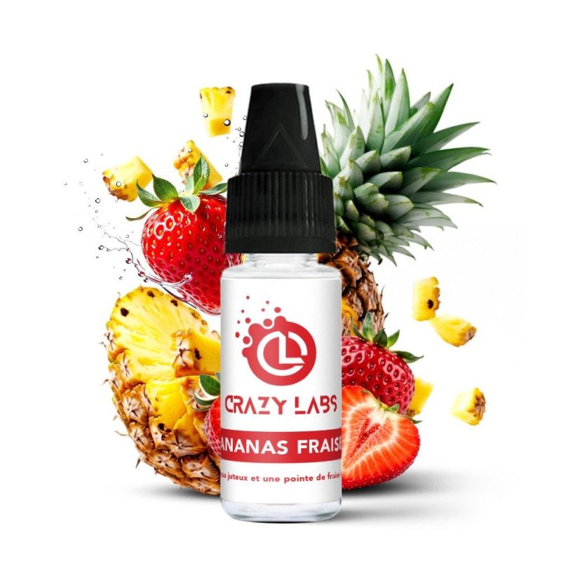 Liquid Crazy Labs - Ananas Fraise 12mg 10ml | BigVapoteur