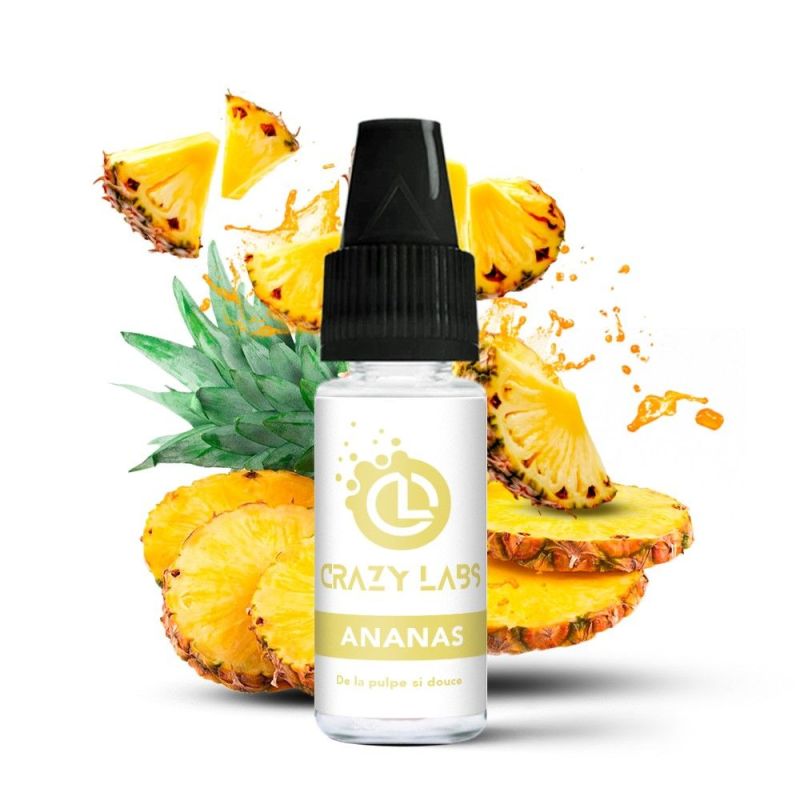 E-liquide Crazy Labs - Ananas 6mg 10ml | BigVapoteur