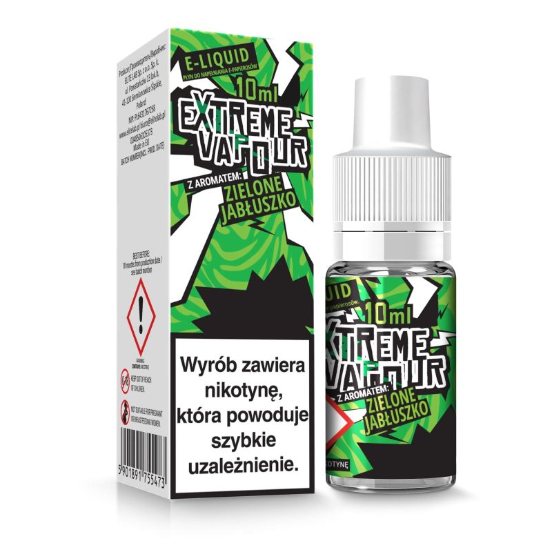 Liquid Extreme Vapour Green Apple 10ml 6mg – nicotine e-liquid