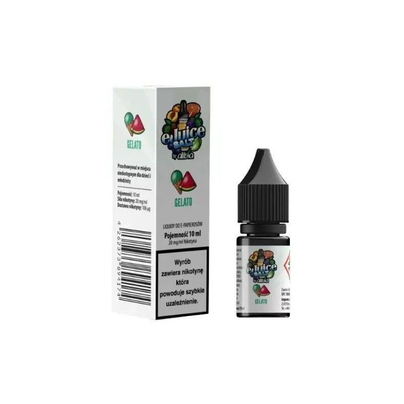 Liquid EJUICE Salt 20mg 10ml - Gelato | Big Vapoteur